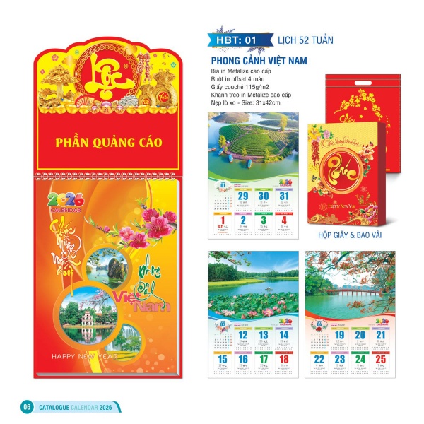 LỊCH 52 TUẦN - PHONG CẢNH VIỆT NAM