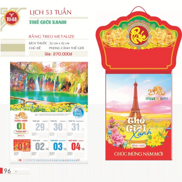 LỊCH 53 TUẦN - THẾ GIỚI XANH