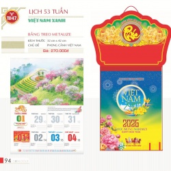 LỊCH 53 TUẦN - VIỆT NAM XANH