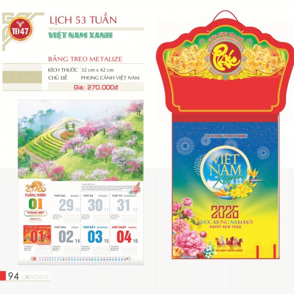 LỊCH 53 TUẦN - VIỆT NAM XANH