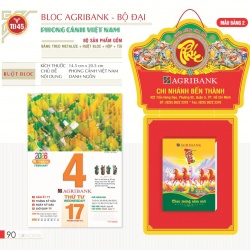 LỊCH BLOC AGRIBANK - BỘ ĐẠI - PHONG CẢNH VIỆT NAM