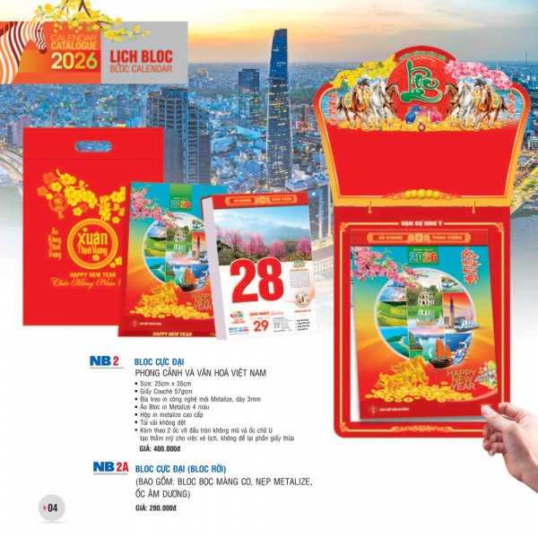 LỊCH BLOC CỰC ĐẠI - PHONG CẢNH VÀ VĂN HOÁ VIỆT NAM