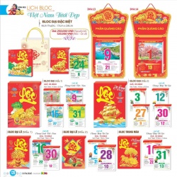 LỊCH BLOC ĐẠI ĐẶC BIỆT - VIỆT NAM TƯƠI ĐẸP