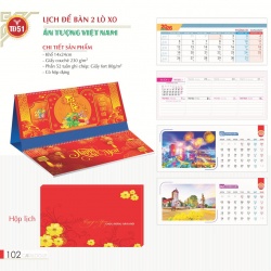 LỊCH ĐỂ BÀN 2 LÒ XO - ẤN TƯỢNG VIỆT NAM
