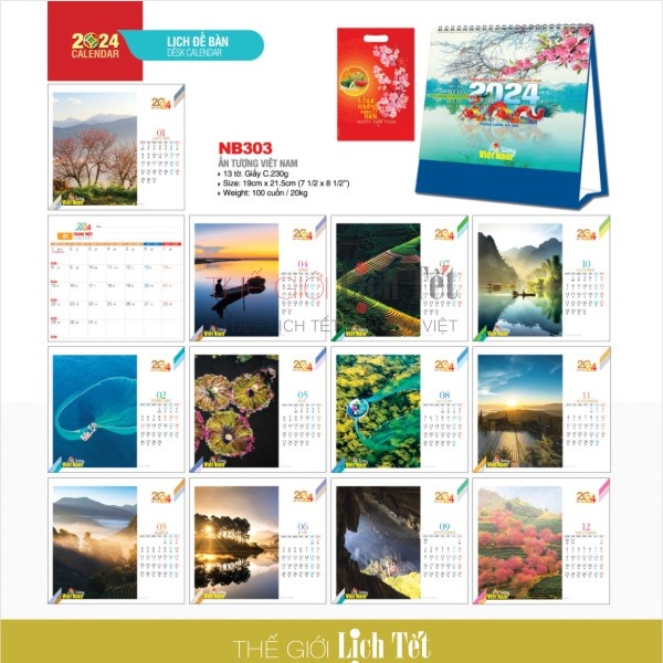 LỊCH ĐỂ BÀN - ẤN TƯỢNG VIỆT NAM