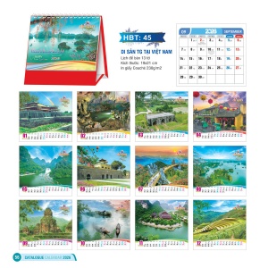 LỊCH ĐỂ BÀN - DI SẢN TG TẠI VIỆT NAM LỊCH ĐỂ BÀN - DI SẢN TG TẠI VIỆT NAM