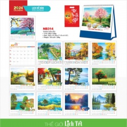 LỊCH ĐỂ BÀN - TRANH SƠN DẦU