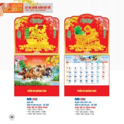 LỊCH LÒ XÒ GIỮA GẮN BỘ SỐ - HÌNH NỔI 3D BẰNG NHỰA