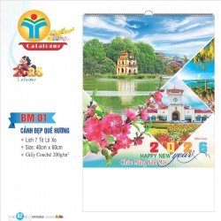 LỊCH TREO TƯỜNG 7 TỜ - CẢNH ĐẸP QUÊ HƯƠNG
