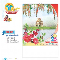 LỊCH TREO TƯỜNG 7 TỜ - HƯƠNG YÊU DẤU